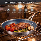 Ammeloo Hybrid Stainless Steel Cookware Set, 17-Piece Tri-Ply Pots and Pans Set - Image 5