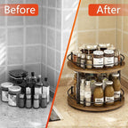 2 Tier Lazy Susan Organizer, 2-Tier Spinning Spice Rack - Image 4