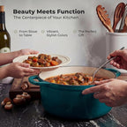 Zulay Kitchen 5 Quart Enameled Cast Iron Dutch Oven Pot - Image 7