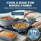 Granitestone Ceraluxe 20 Pc Ceramic Cookware Set Nonstick, Complete Pots and - Image 5