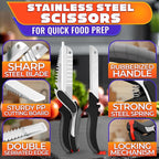 Cutting Board Scissors for Food – 7-in-1 Kitchen Food Scissors - Image 3