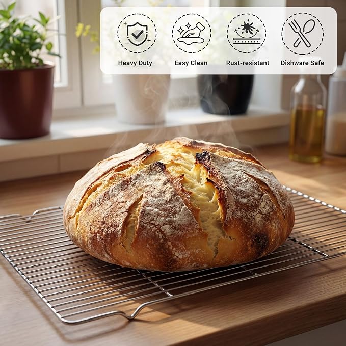 Lounsweer Cooling Racks, 24L x 16W x 1H Stainless Steel Wire Rack - Image 4