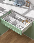 10 Pack Large Size Plastic Drawer Organizers Set, 3 Sizes Desk Drawer Organizer - Image 6