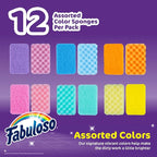 Fabuloso Scratch-Free Kitchen Dish Sponges, Rainbow Cellulose Scrubber Sponge - Image 2