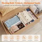Lifewit 5 Pack 5" High Drawer Dividers 34-56cm/13.5-22" Adjustable Drawer - Image 5