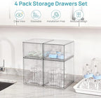 Vtopmart 4 Pack Baby Bottle Organizer Set, Stackable Storage Drawers Ideal - Image 3