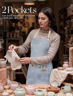 2 Pack Kitchen Cooking Aprons, Soft Aprons - Image 3