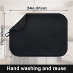 Black Dish Drying Mat XXL 17”x24” – Absorbent Kitchen Drying Mat - Image 3