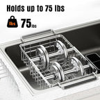 Expandable Dish Drying Rack in Sink, Stainless Steel Over The Sink Dish Drainer - Image 7