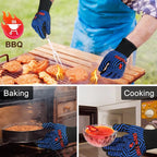 QUWIN BBQ Gloves, Oven Gloves 1472℉ Extreme Heat Resistant, Grilling Gloves - Image 2