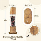 Wooden Salt and Pepper Grinder Set, Manual Premium Acrylic Salt and pepper Mills - Image 3
