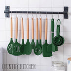 Country Kitchen Non Stick Silicone Utensil Set - Image 3
