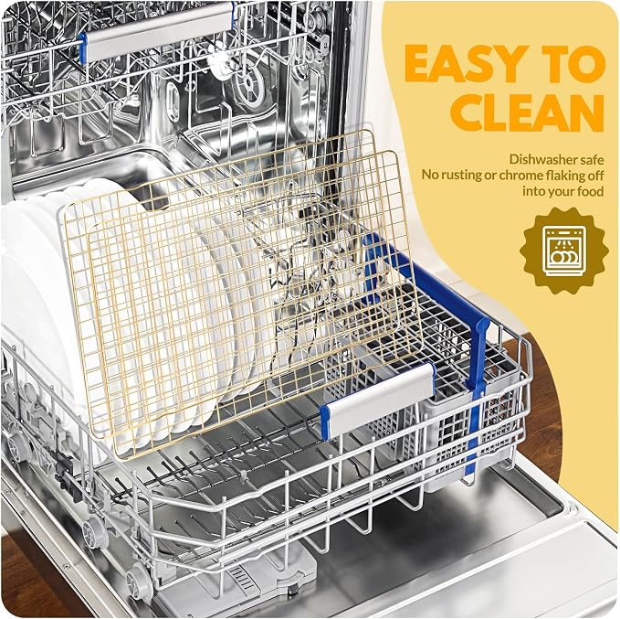 2 PCS Cooling Racks for Cooking and Baking, 14.8x10 Inches Stainless Steel - Image 5