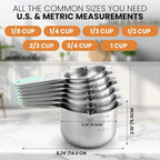 Spring Chef Magnetic Stainless Steel Measuring Cups, Kitchen Tools - Image 5