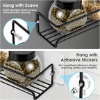 ROFAY Spice Rack Organiser, 4 Pack Wall Mounted Tier Shelf - Image 3