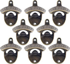 8 PCS Wall Mount Bottle Opener Antique Bronze, Old Fashioned Bulk Beer Bottle by Wallmountedbottleopener