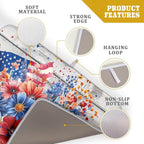 4th of July Dish Drying Mat 18x24 inch Patriotic Floral Fast Dry Microfiber - Image 4