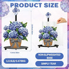 Thyle Blue Hydrangea Paper Towel Holder Summer Hydrangea Kitchen Decor Metal - Image 3