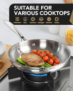 MICHELANGELO Stainless Steel 8 inch Frying Pan, Small Skillet - Image 5