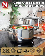 Cook N Home 8 Quart Stainless Steel Stockpot - Image 3