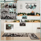 Fourluoo 10 Pcs Farmhouse Kitchen Decor Set Dish Towels Kitchen Rugs Oven Mitts - Image 6
