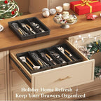 Lifewit Utensil Organizer for Kitchen Drawers, Expandable Cooking Utensil Tray - Image 9