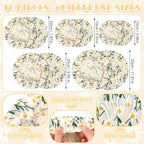 Patelai 10 Pcs Bowl Covers Reusable in 5 Size Stretch Cloth Fabric Elastic Food - Image 6
