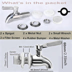 Lulonpon 1 Pieces Dispenser Faucets, Stainless Steel Spigot - Image 3