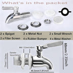 Glass Drink Dispenser, Iced Beverage Container - Image 3