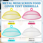 Foaincore 8 Pcs Metal Mesh Food Covers Tent Umbrella 11 Inch Outside Mesh Food - Image 2