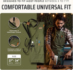 Asaya Chef and BBQ Apron with Bottle Opener and Hand Towel - 10oz Cotton Canvas - Image 5