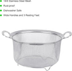 Tiawudi 2 Pack Strainers for Kitchen, 18/8 Stainless Steel Colander - Image 3