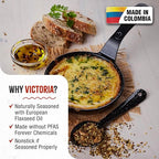 Victoria 4-Inch Cast Iron Skillet, Pre-Seasoned Cast Iron Frying Pan - Image 2