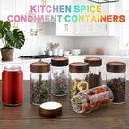 8oz Airtight Glass Jars Small Spice Storage Canister - Image 4