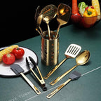 Gold Cooking Utensils Set, Berglander Stainless Steel 13 Pieces Kitchen - Image 4