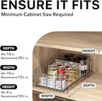 Simple Houseware Pull-Out Cabinet Sliding Basket Organizer, 17.2" D x 9.7" W x - Image 3