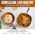 Gotham Steel 12 Pc Ceramic Cookware Set Nonstick, Ceramic Pots and Pans Set Non - Image 5
