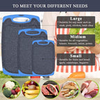 Viretang Non Slip Cutting Board, 3 Pieces Dishwasher Safe Cutting Boards - Image 5
