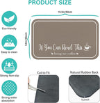 Coffee Bar Mat for Countertops 19inx12in, Absorbent Hide Stain Anti-Slip Cafe - Image 6