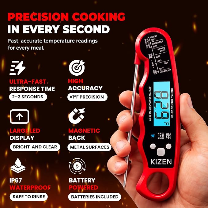 KIZEN Instant Read Meat Thermometer Digital - Image 2
