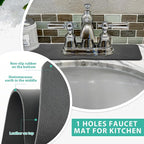 Tioncy 2 Pcs Faucet Mat Sink Splash Guard Oval-hole Oval Splash Pad - Image 5