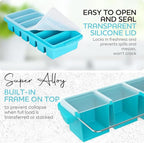 Silicone Freezer Tray With Lid-Soup Freezer Container molds-Large Ice Cube Tray - Image 4