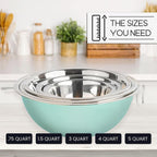 WHYSKO Meal Prep Stainless Steel Mixing Bowls Set, Refrigerator, and Kitchen - Image 6