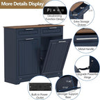 Double 10 Gallon Tilt Out Trash Can Cabinet - Image 3