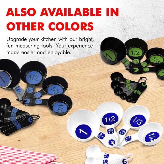 Chef Craft Easy to Ready Plastic Measuring Cup Set, 10 piece set - Image 7
