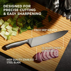 Chicago Cutlery Insignia Steel Kitchen Knife Block Set & Built-In Sharpener - Image 4