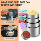 Magnetic Measuring Cups, 5 Stainless Steel Nesting Measuring Cup Set - Image 3