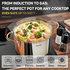 Ciwete Stock Pot 12 Quart, 18/10 Tri-Ply Stainless Steel Whole Clad Stock Pot - Image 5