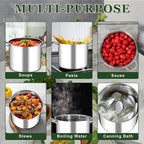 Leonyo Stainless Steel Stock Pot, 24QT Large Pot - Image 5