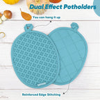 Oven Mitts and Pot Holders 4 Sets, Heat Resistant 500 ℉ Oven Mitt and Pot Holder - Image 4